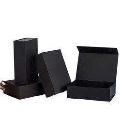 Customized Black Magnetic Shoe Box Paperboard Fancy Packaging Box