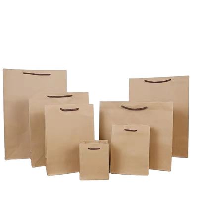 brown craft Promotional Paper Bags Zipper Top for Shoes clothing